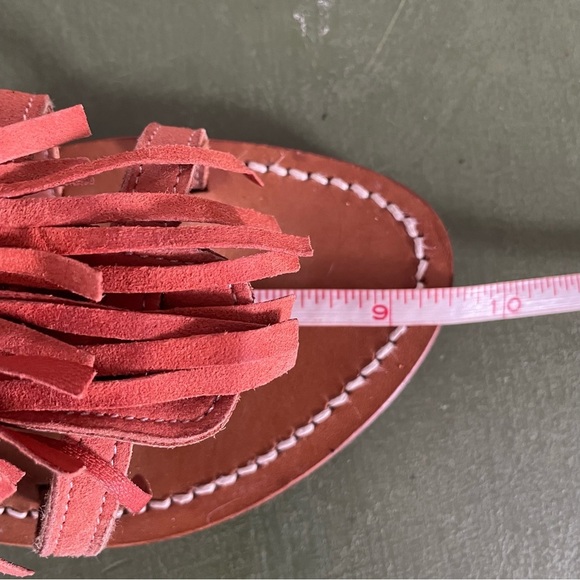 K Jacques Strappy Sandals w Fringed Vamps in Terra Cotta Nubuck *France* - Picture 5 of 12